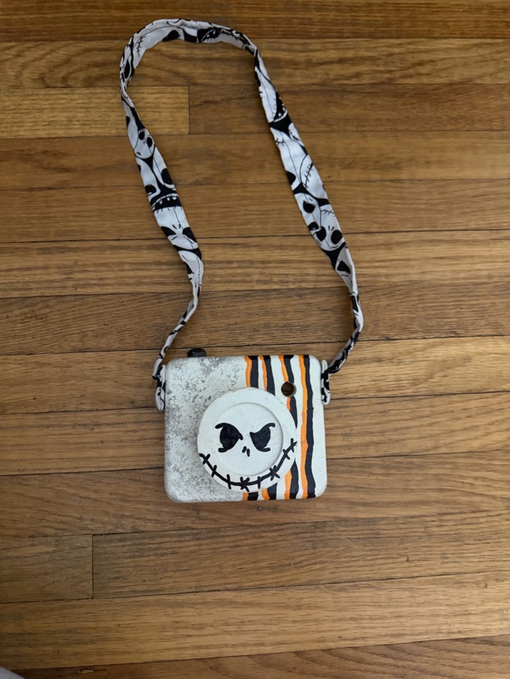 Hand Painted Jack Skellington Kids wooden camera toy